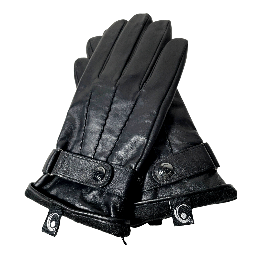 Active Palm ➆™ - Thermal 🔥🔥 Touchscreen Leather Gloves (Black) |